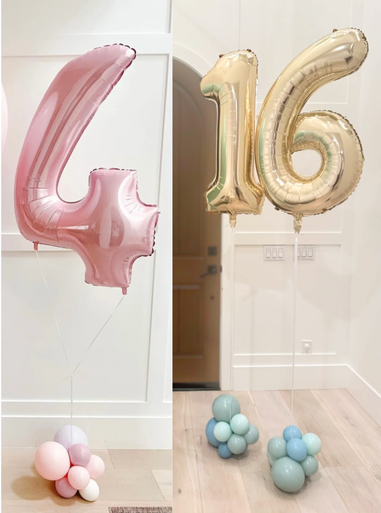 Helium Number Balloons
